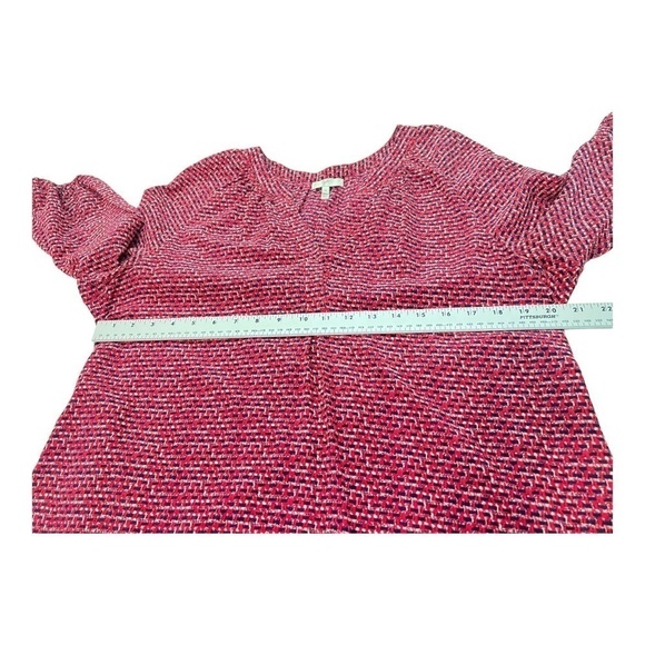 Joie Addie B pink Navy Blue Silk Blouse M - Picture 11 of 12